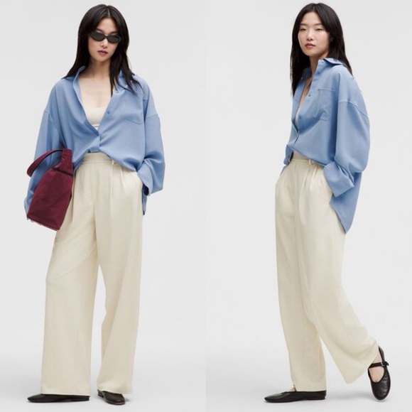 Lululemon Daydrift High-Rise Trousers in Light Ivory - Picture 2 of 12